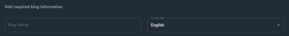 Blog Generator Form