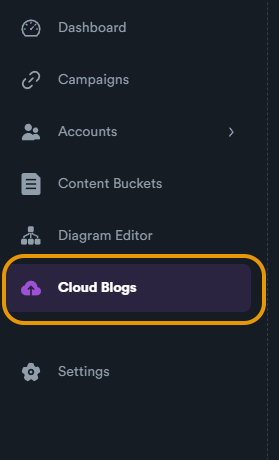 Cloud Blogs Main Menu