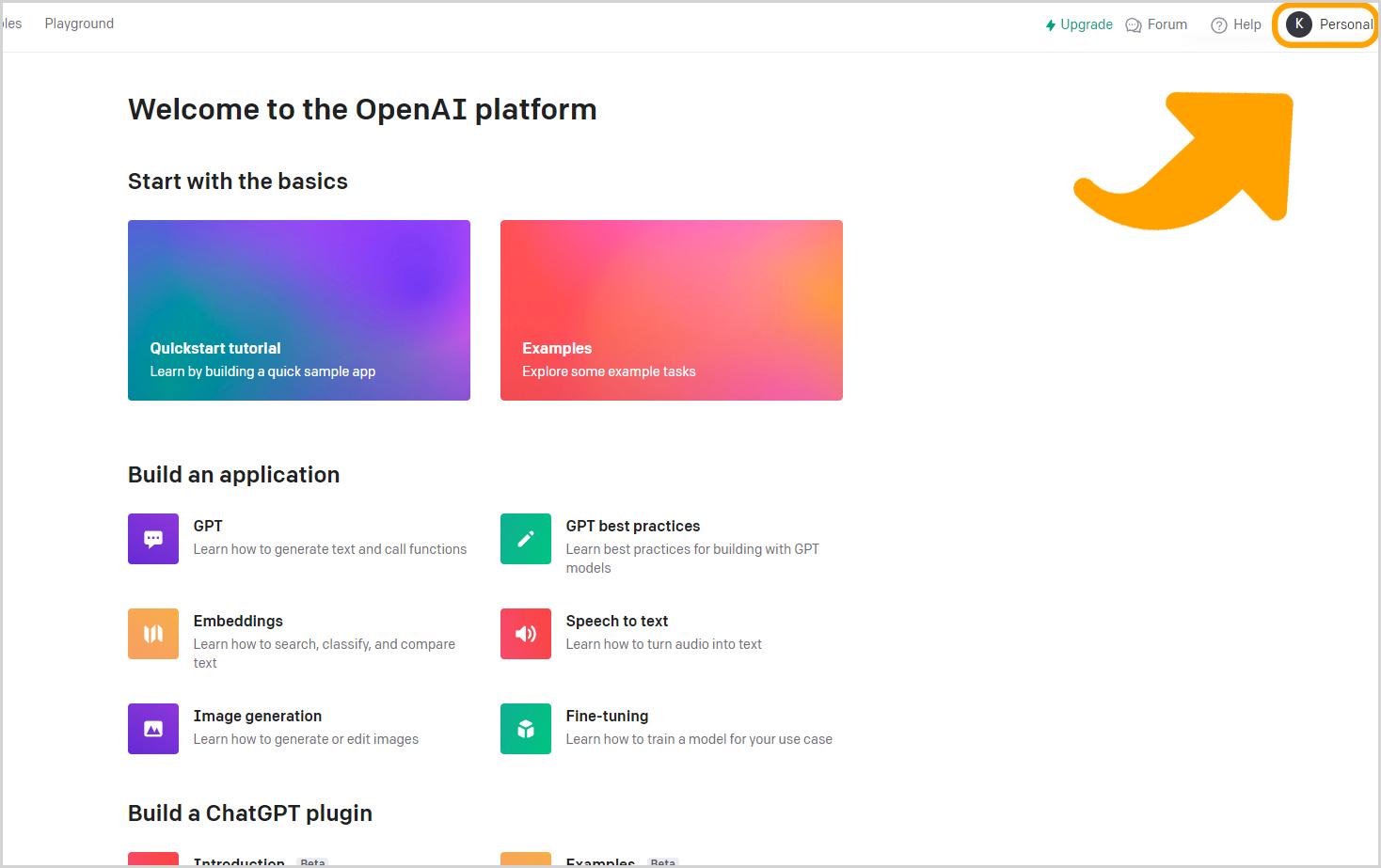 OpenAI Account Menu