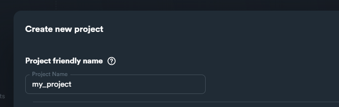Project Friendly Name