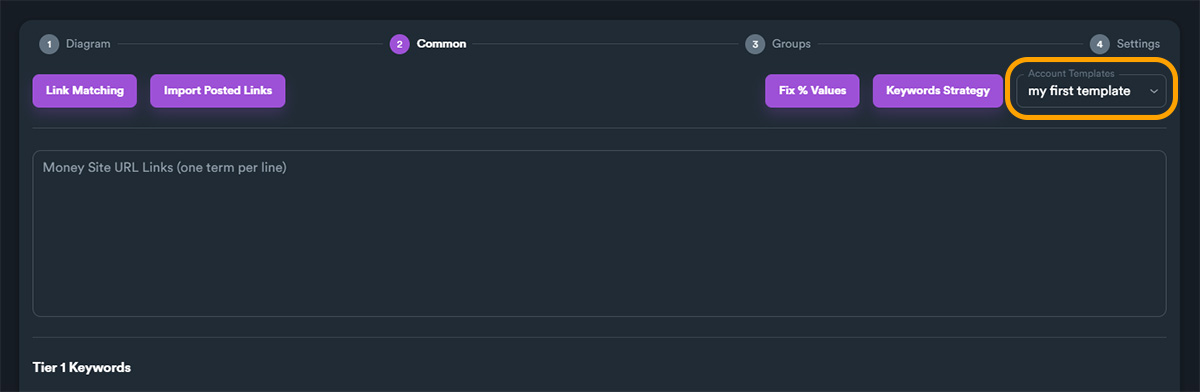 Account Templates