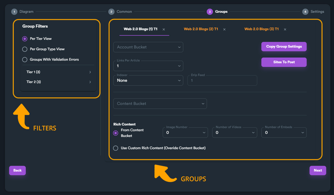 Groups Configuration