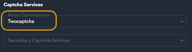 Primary Captcha Settings