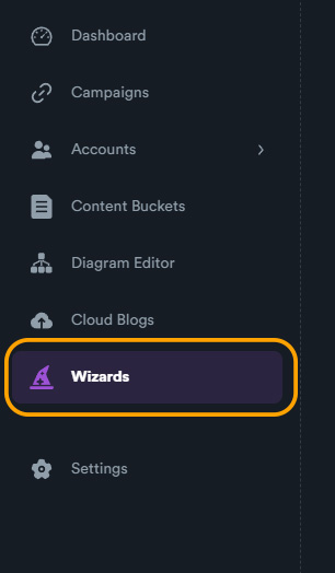 Wizard Main Menu